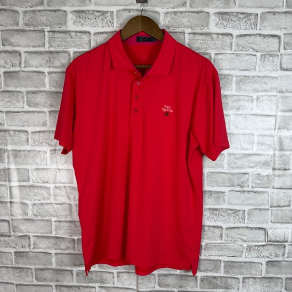 G/Fore x Foest Highlands Vibrant Red / Pink Performance Golf Polo Mens MEDIUM - Picture 2 of 8